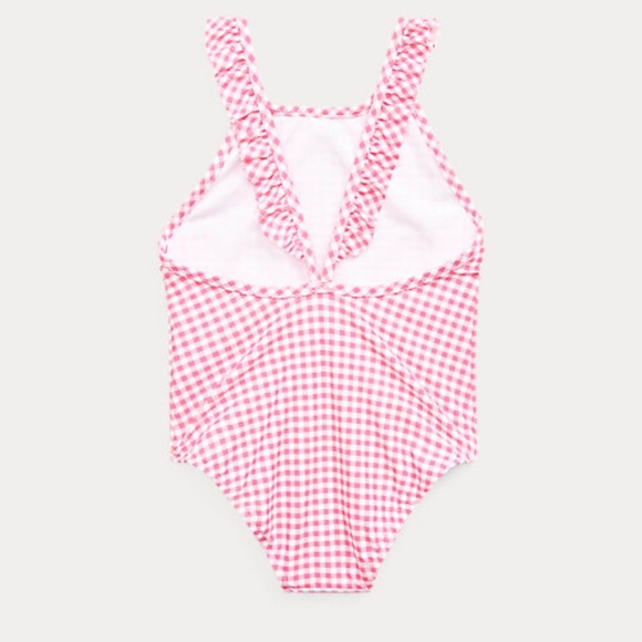 Ralph Lauren Gingham One-Piece Swimsuit 24M - Picture 2 of 3